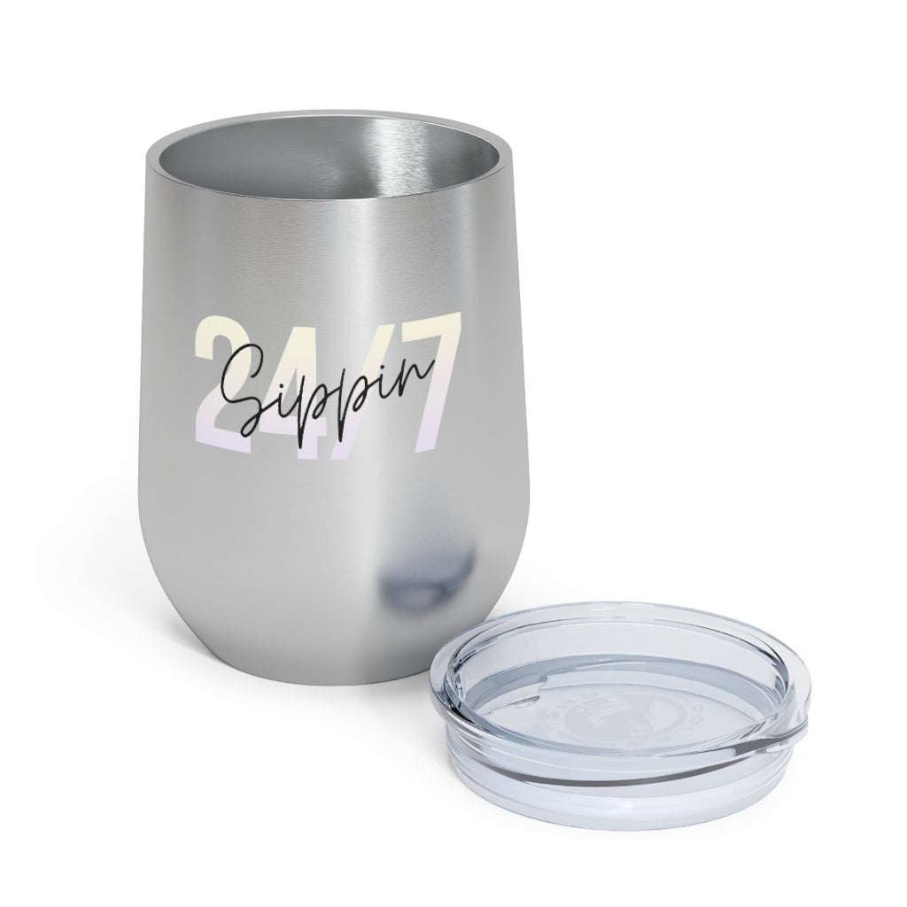 Sippin Insulated Wine Tumbler for Cold or Hot Drinks