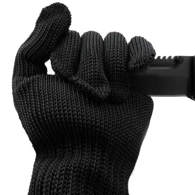 1 Pair Black Working Safety Gloves Cut-Resistant