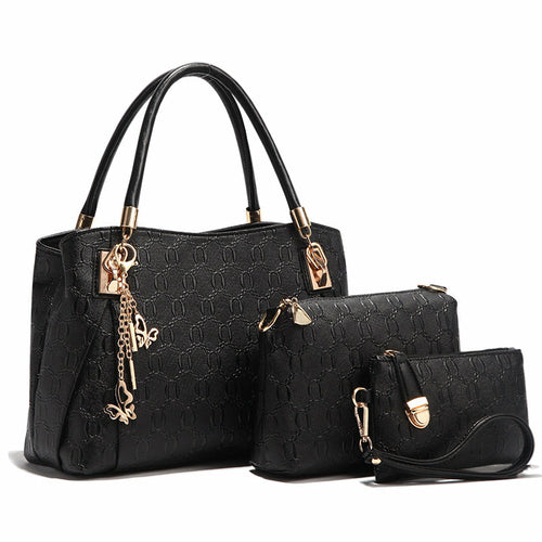 Three-Piece Female Fashion Handbag For Daily Occasion