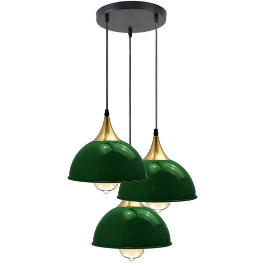 Green 3 Way Vintage Industrial Metal Lampshade Modern Hanging Retro