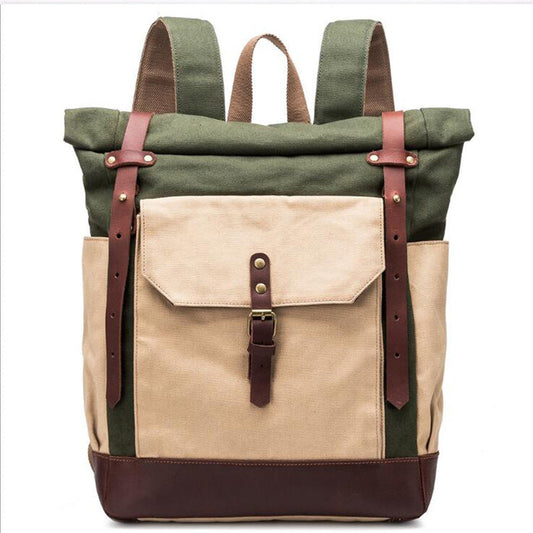 Men's and Women's Canvas Retro Backpack For Daily Occasion