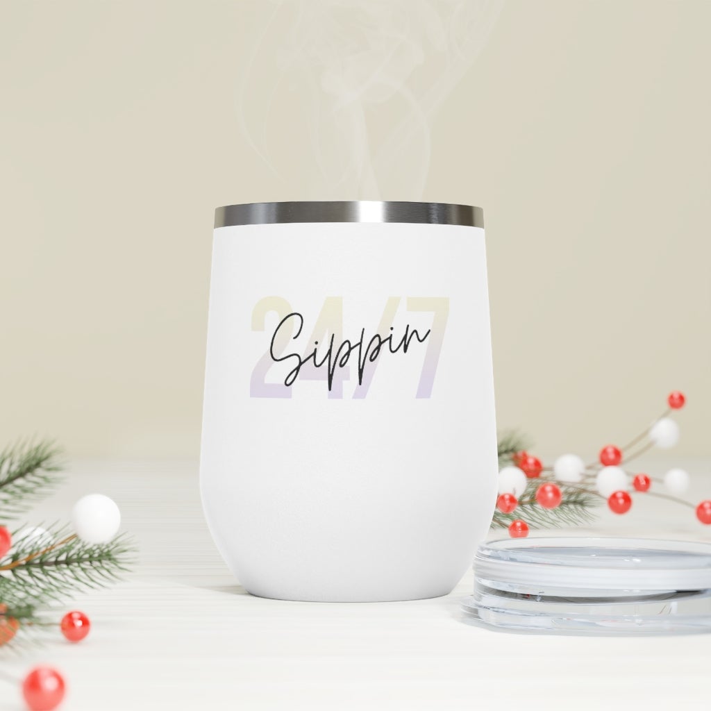 Sippin Insulated Wine Tumbler for Cold or Hot Drinks