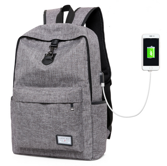 High Quality Grey Anti Theft Backpack