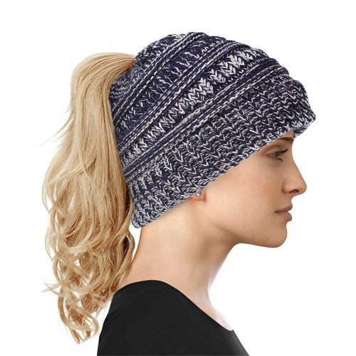 Women's Soft-Knit Ponytail Hat (Multiple Colors)