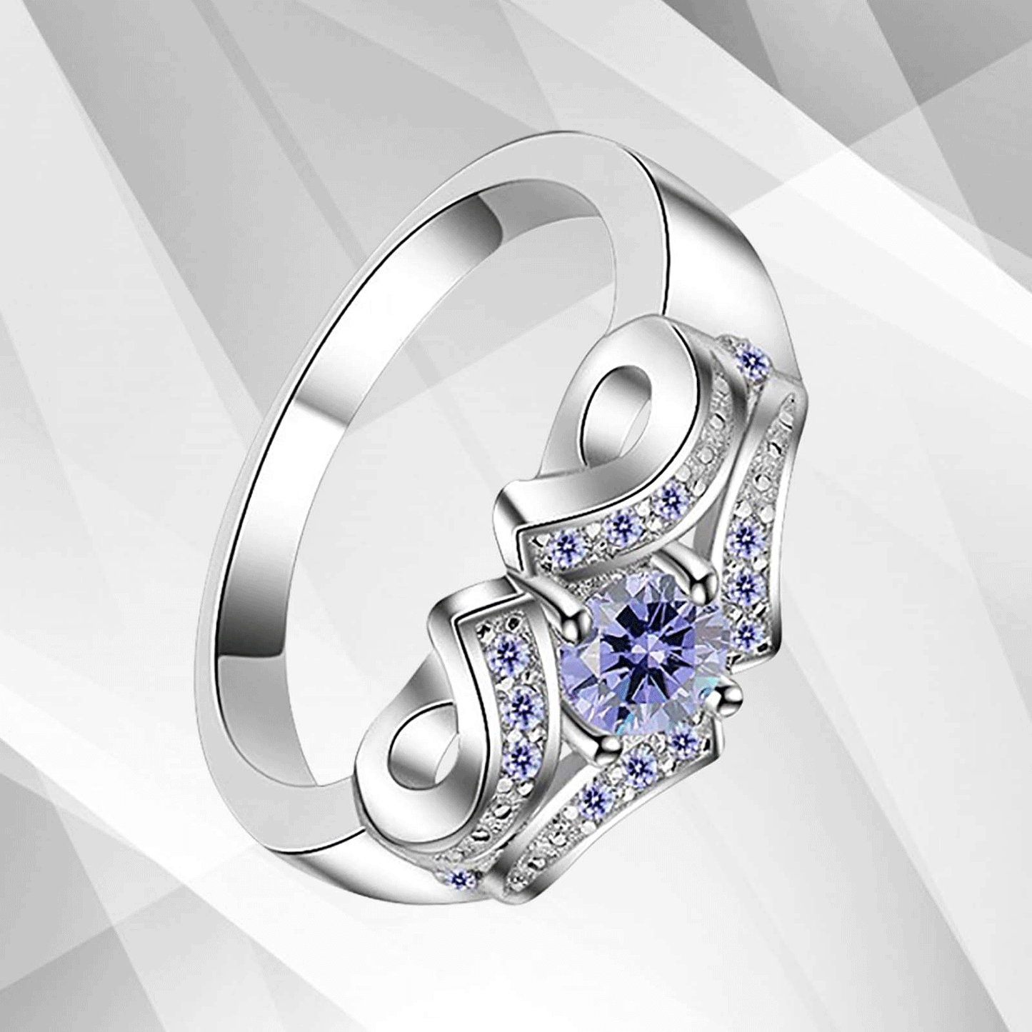 1.68Ct Round Cut CZ Diamond Bridal Engagement Promise Ring 18Ct White