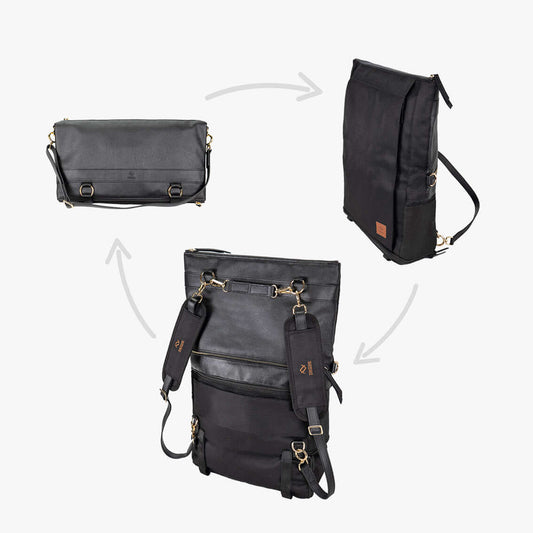 DAKOTA 3 in 1 Convertible Backpack Purse, Black