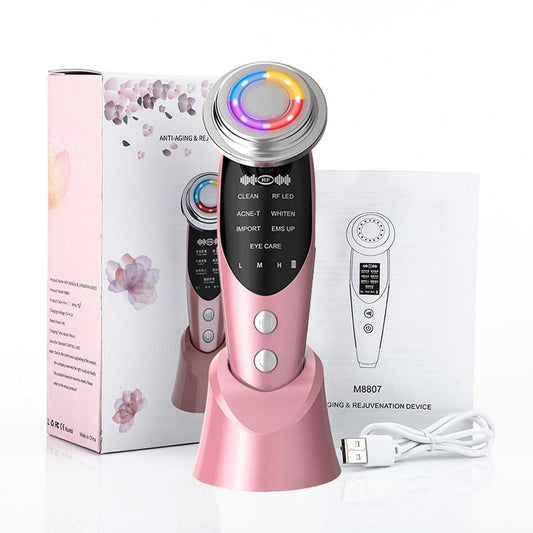 7 In 1 RF Face Massager Skin Rejuvenation Mesotherapy Facial Lifting
