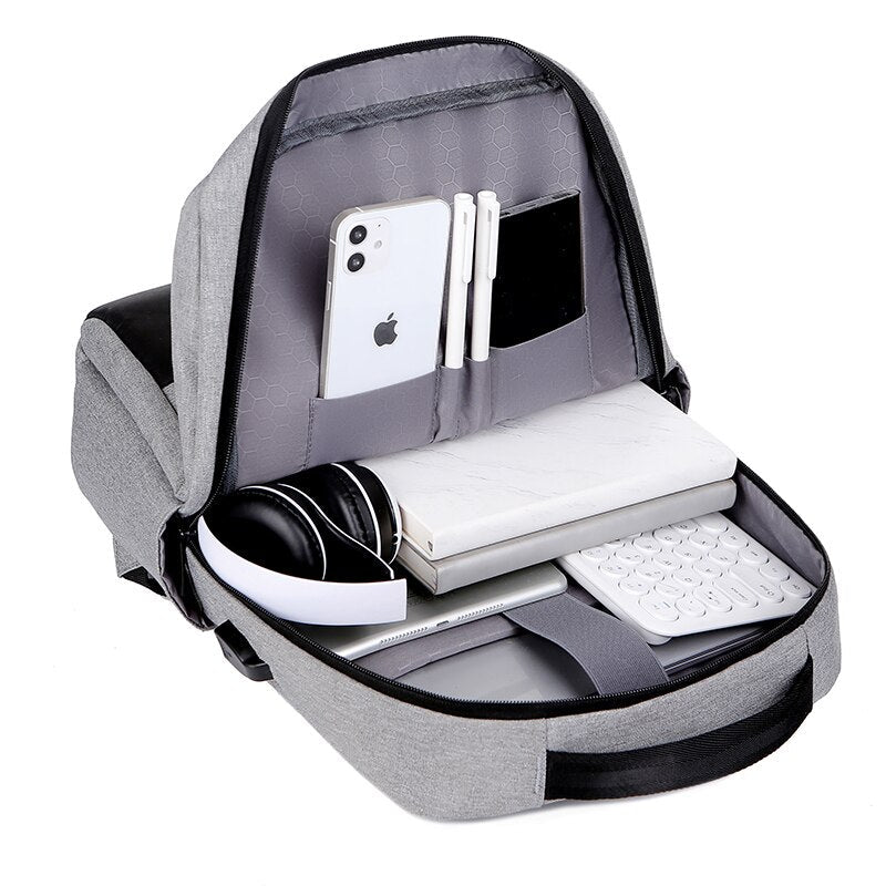 USB Charging Men's Multifunctional Waterproof Business Backpack for