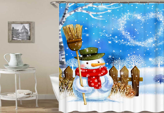 Snowman Magical Christmas Shower Curtain