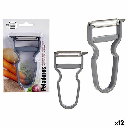 Peeler Vegetable peeler Grey Stainless steel Plastic 11 x 6,7 x 1,1 cm