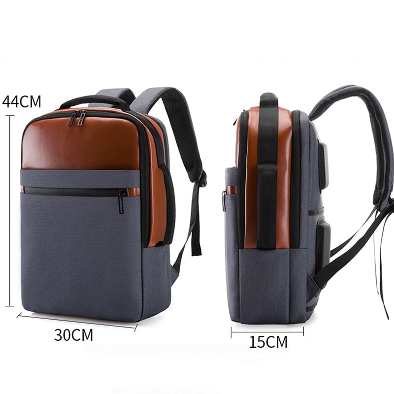 Business Backpack For Men Large Capacity USB Charging Bag Male