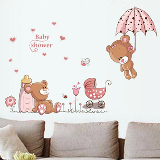 Brown Bears Wall Sticker for Kids Room Home Decor