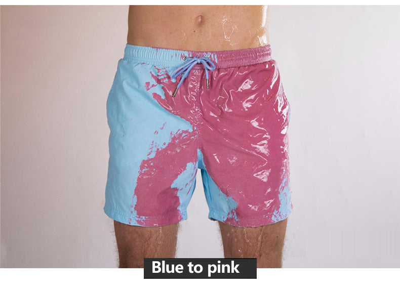 Summer Men Temperature Sensitive Color Changing  Beach Swim Pants