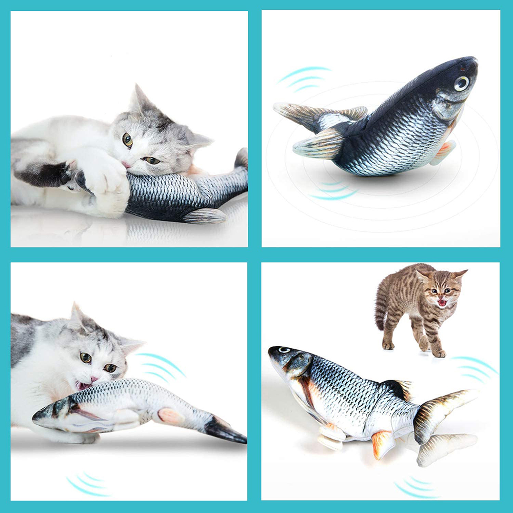 Electronic Floppy Fish Cat Toy Moving Fish Toy for Cats
