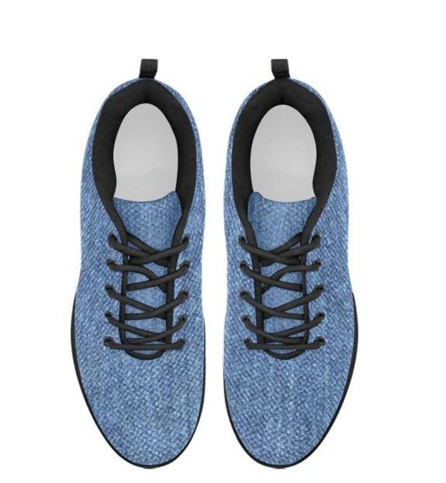 Womens Sneakers, Blue Denim Print Running Shoes
